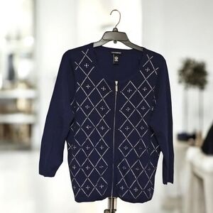 Catherines Blue Sweater 1X